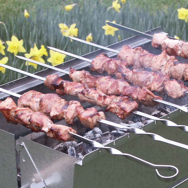 Shish kebab skewers stainless steel 6 pc. (50cm)