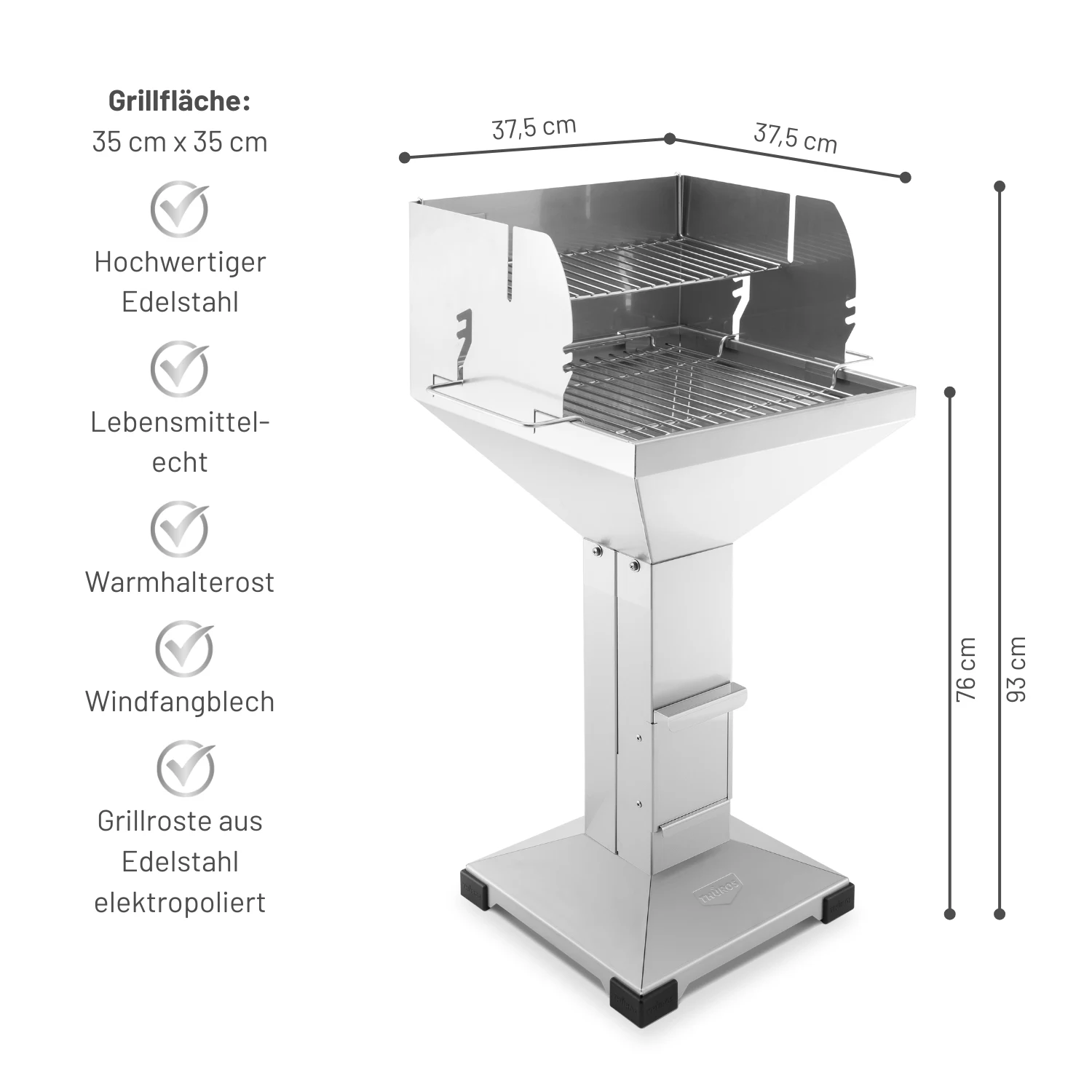 THÜROS T2 Direkt Plus Holzkohlegrill