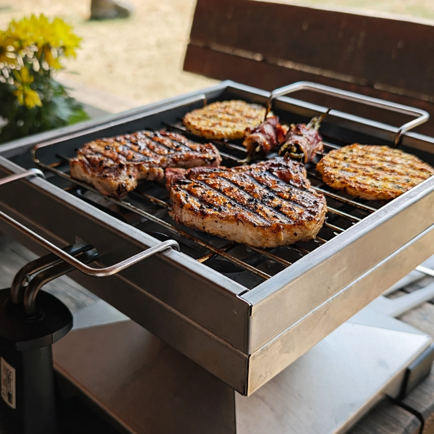 THÜROS T1 Elektro-Holzkohle-Grill-Set